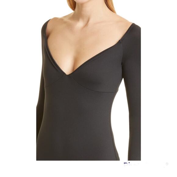 ALIX NYC Jules Boat Neck Long Sleeve Bodysuit Black Large - Picture 5 of 12